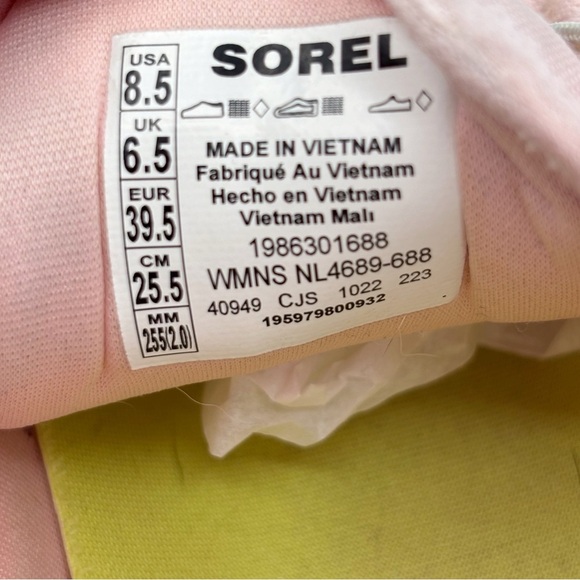 Sorel Kinetic Breakthru Day Lace Sneaker 8.5 Vintage Pink Bleached Ceramic - Picture 9 of 10